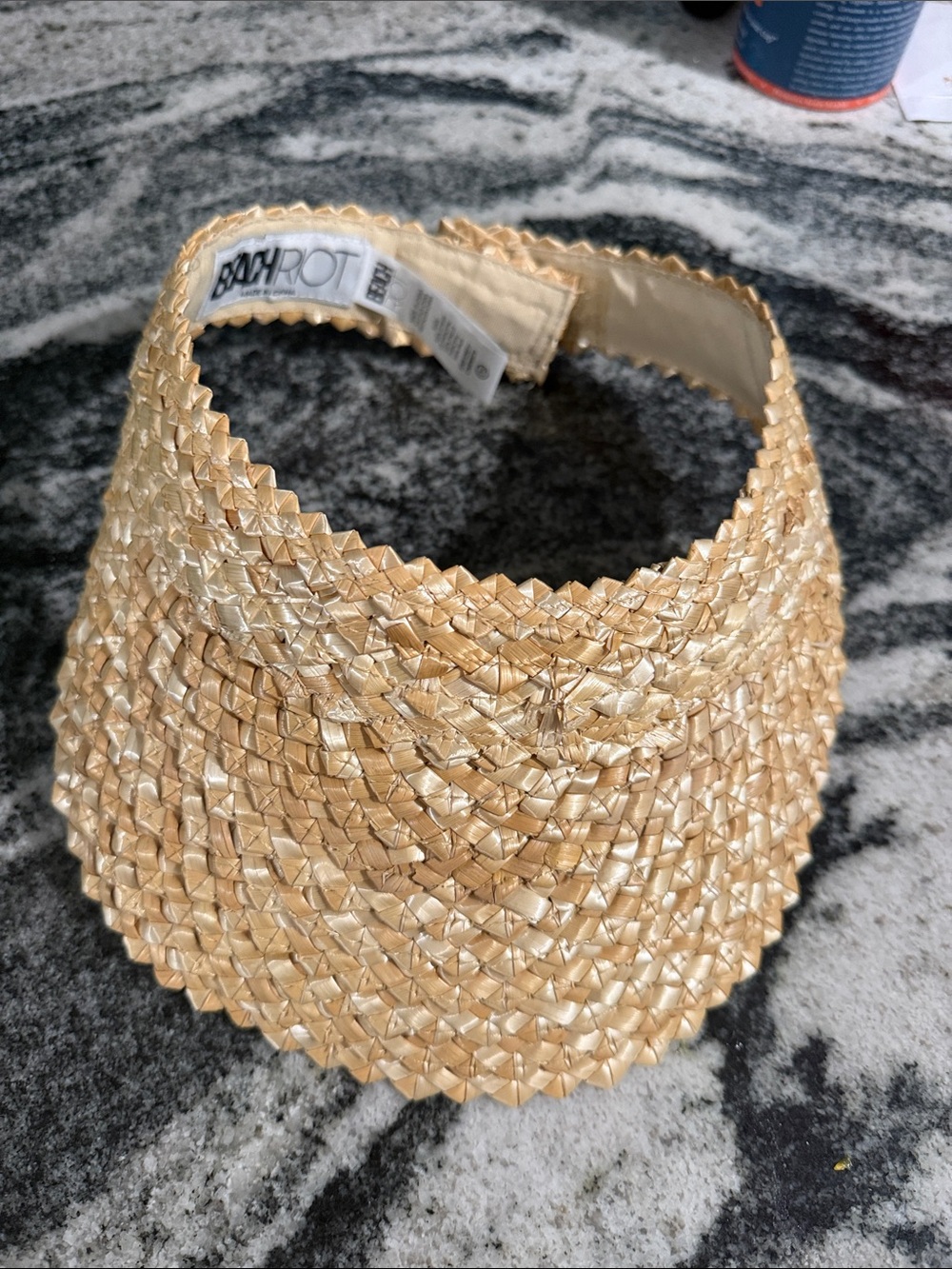 Beach Riot Gold Woven Visor